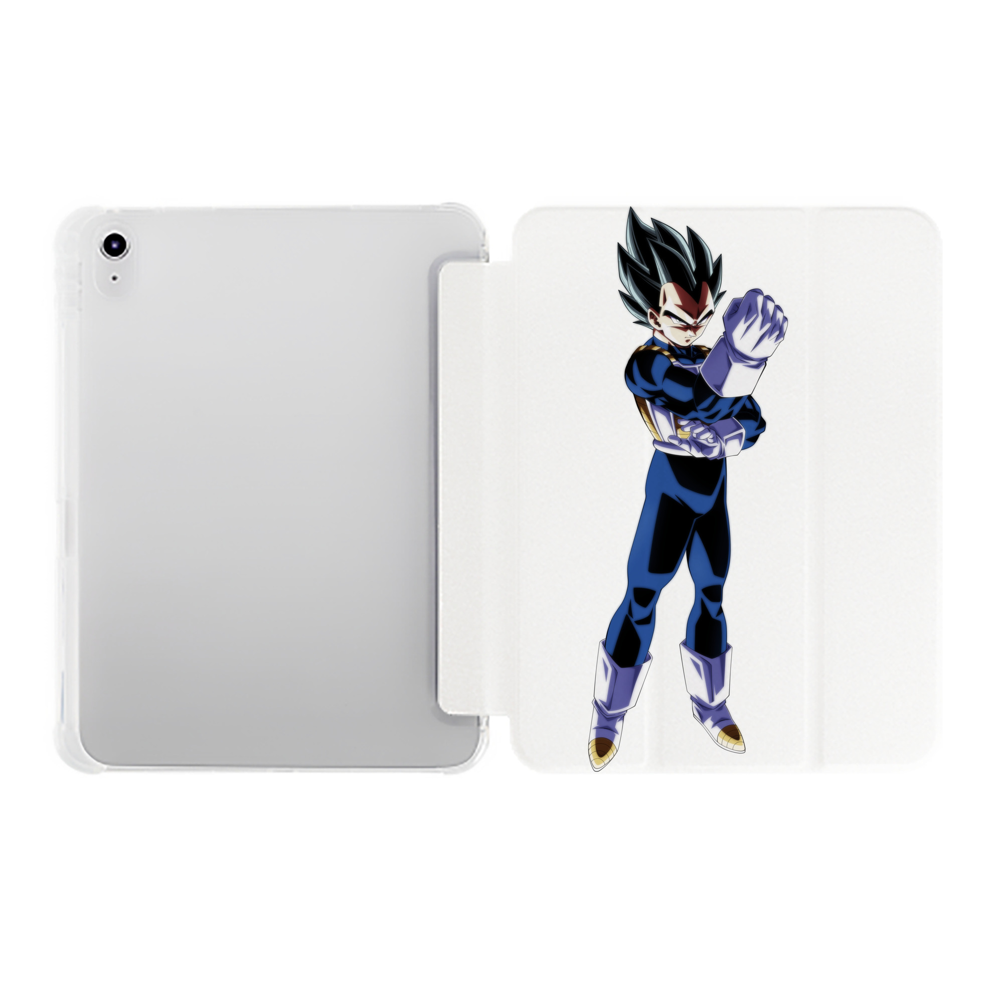 （画像用） ドラゴンボール ベジータ四世（Bejīta Yonsei）DRAGON BALL Vegeta IV IPad ケース ペン収納付き 三つ折りスタンド PUレザー×シリコン 対応機種9.5/10.5/10.9インチ